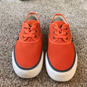 Orange polo shoes